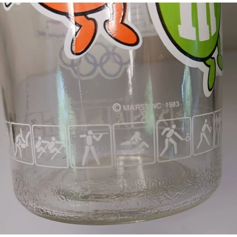 Vintage Anchor Hocking M&Ms‎ Olympic glass candy canister